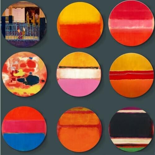 Abstract Painter Mark Rothko Abstract Wall Plate Art Oil Painting Decorative Plate Home & Garden Ceramic Handcrafts