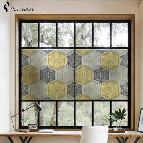 Decorative Privacy Window Film Stained Glass Window Film Decor Film Static Cling Window Film Self Adhesive Privacy