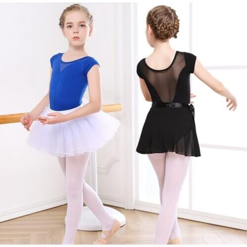 Childrens Dancing Training Clothing Girls Dance Jumpsuit Short Sleeve Gymnastics Clothing Kids Ballet Dancing Clothing D-0338