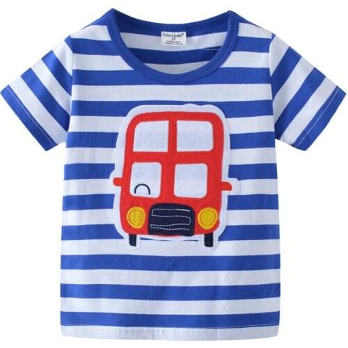 Funnygame Toddler Summer T shirts Cartoon Printed New 2020 Baby Cotton Clothing Casual Tees Tops Boys T shirts