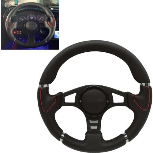 Black classic 14 inch leather steering wheel drift sports steering wheel