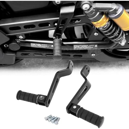 Motorcycle Black Foot Pegs Rear Passenger Pedals Footrest Bracket For Yamaha Bolt 950 XV950 XVS 950 SPEC R/C 2013-2019