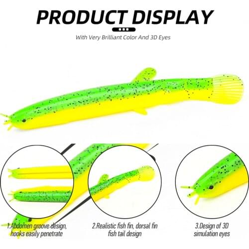 Loach Soft Bait 6Pcs Simulation Two-color Bionic Worm 2.6g/3.6g/5.5g 3D Printing Perch Freshwater Fishing Tackle