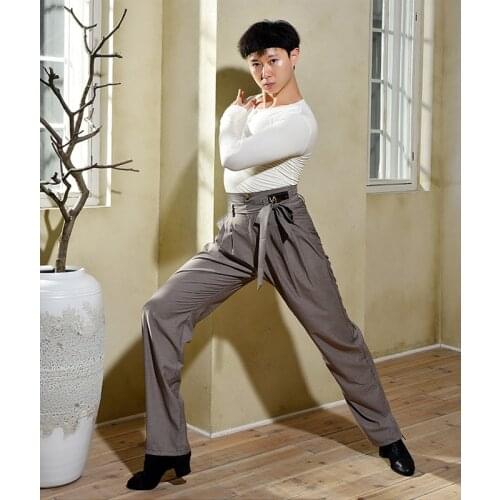 Soft Ballroom Dance Pants For Men Fall Latin Practice Wear Stage Costume Salsa Dance Wear Samba Outfits Designer Clothing JL2167