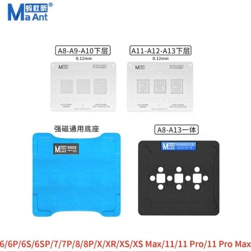 Ma-Ant Planting Tin Platform Set For iPhone 6/6P/6S/6SP/7/7P/8/8P/X/XR/XS/XS Max/11/11 Pro/11 Pro Max Motherboard CPU Repair