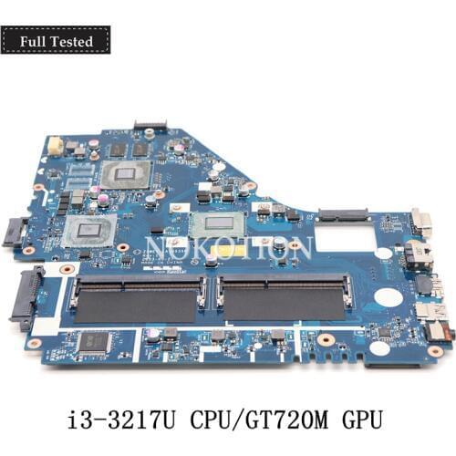 NOKOTION Z5WE1 LA-9535P Main board For Acer aspire E1-570 E1-570G Laptop Motherboard NBMER11001 i3-3217U CPU DDR3 GT720M GPU