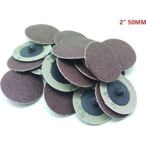 New 50pcs 50mm Sanding Disc for Roloc Polishing Pad Plate 2" Sander Paper Disk Grinding Wheel Abrasive Tools 36-320