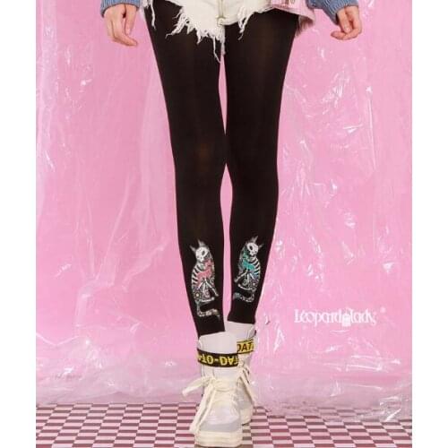 2020 Autumn and Winter New Fashion Girls Skull Cat Printed Pantyhose