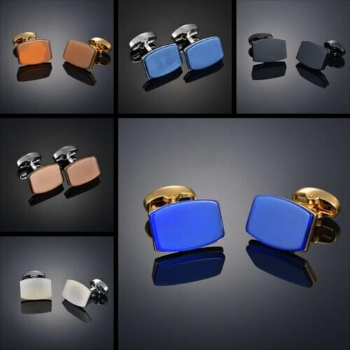 [new] simple French opal Cufflinks sleeve nails mens business shirt nails mens shirt button gift