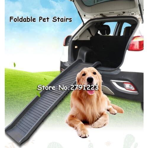 Portable Pet Dog Car Step Stairs Ladder Plastic Pet Stairs Steps Indoor/Outdoor Ladder Foldaing Stair for SUV Truck or High Bed