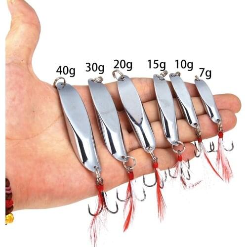 1PCS Iron Plate Sequin Fishing Lures Bass Crank Bait Artificial Hard Fish Lure Singking Fishing Tackle 7g/10g/15g/20g/30g/40g