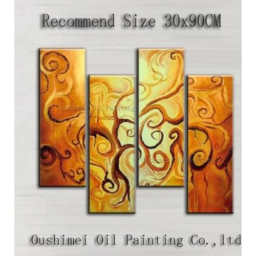 Artist Handmade Good Quality Abstract Golden Oil Painting On Canvas Hand-painted Abstract Gold Oil Painting For Decoration