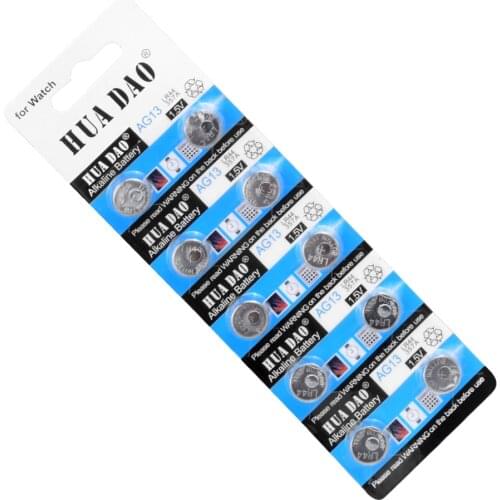 YCDC drop shipping +Hot Selling+ 10pcs AG13 LR44 LR1154 SR44 A76 357A 303 357 Battery Coin Cell 1.55V Alkaline For Watches Toys