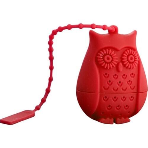 Cartoon Owl Silicone Loose Tea Infuser Filter Strainer Novelty Perforated Gift Reusable Tea Strainer Filter Tea Tool Home Gift