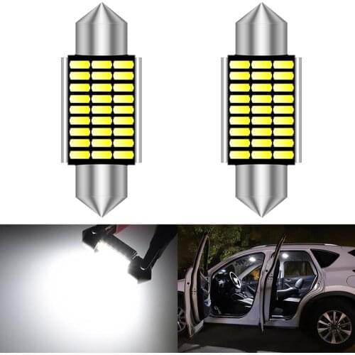 2pcs LED 31mm 36mm 39mm 41mm White CANBUS C5W Bulbs Interior Lights License Plate Light For BMW E39 E36 E46 E90 E60 E30 E53 E70