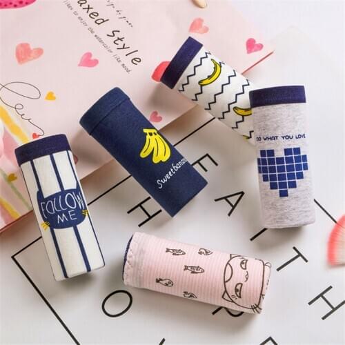 Womens Panties Banana Print Cartoon Underwear Female Cotton Underpants Gril Brienfs Sexy Lingerie Ladies Panty Women Intimate