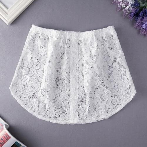 Women Fake Shirt Tail Blouse Hem Skirt Removable Underskirt Sweater Extender