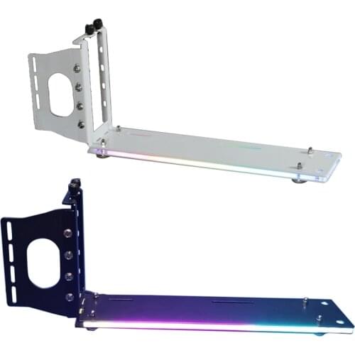 C1FB Vertical GPU Bracket PCI Slots Graphics Card Vertical Install Holder kickstand/base ATXcase chassis for GPU with LED 5V