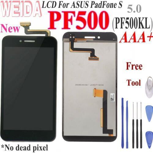 WeiDa 5.0"For ASUS PadFone S PF-500KL P93L-2A PF500 LCD Display Touch Screen Digitizer Assembly With Tools