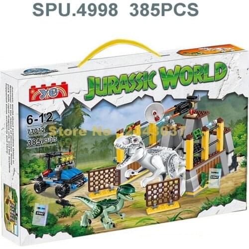 Yg77012 385pcs Jurassic Tyrannosaurus Triceratop Dinosaur Police (no Original Box)building Block 2 Dolls Toy