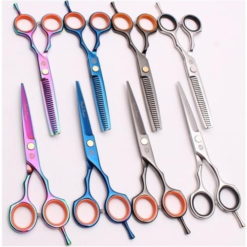 Z1004 5.5" 16cm Purple Dragon Barbers Hairdressing Cutting Shears Thinning Shears Styling Tool Professional Human Hair Scissors