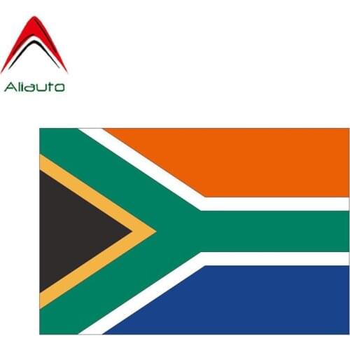 Aliauto Funny Car Sticker International South Africa Flag Waterproof Sunscreen Anti-UV Decal Accessories,15cm*10cm