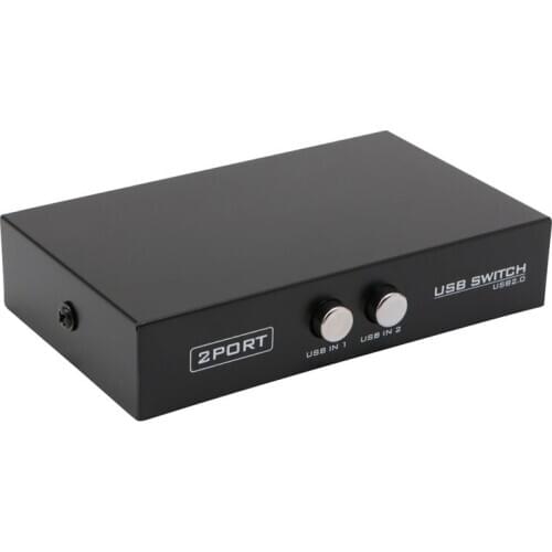 2 Ports USB2.0 Sharing Device Switch Switcher Adapter Box For PC Scanner Printer R9JB
