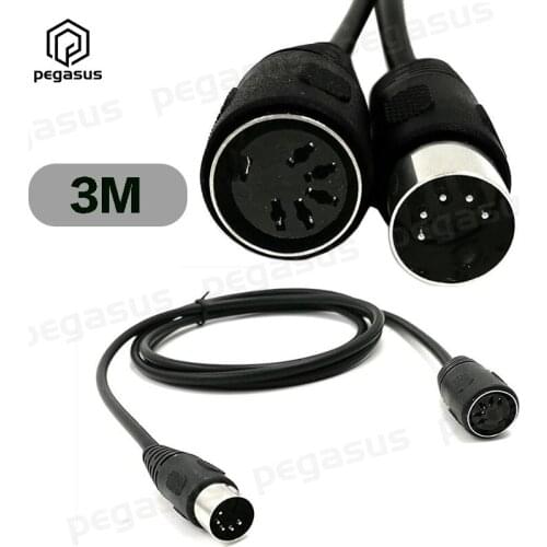 3M DIN 5-Pin Male to Female Audio MIDIAT Adapter Cable For Keyboard MIDI Guitars