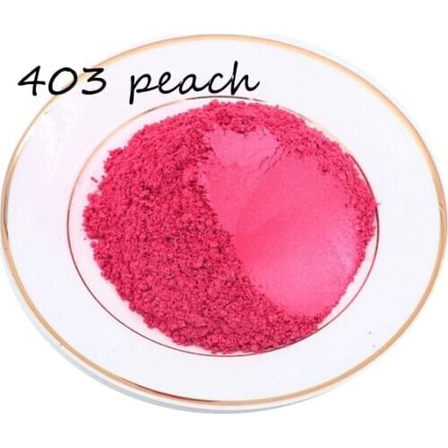 403 peach 10g Cosmetic Mica Powder Pigment Handmade Soap Bath Nail Art Wax Candle DIY Various Coloring Pigment Powder Glitter