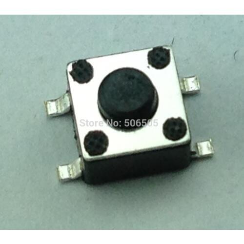 6x6x6.5mm 4pin SMD Tactile Tact Mini Push Button Switch Micro Switch Momentary 100pcs/lot