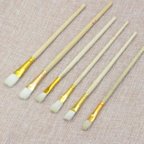 8Pcs/Set wool hair T P S paint brush pen craft ceramic painting special brush Art Supplies Student Stationery Painting Materials