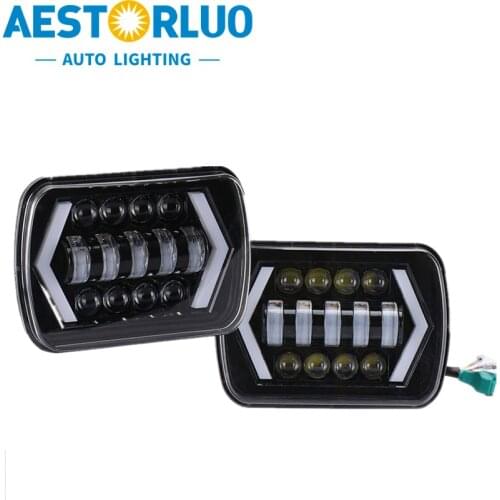 AESTORLUO 1pcs Factory Supply 5x7 4x6 Square 7Inch LED Headlight Led Headlamp Hi/Low Turn Signal For Jeep Cherokee XJ Waterproof