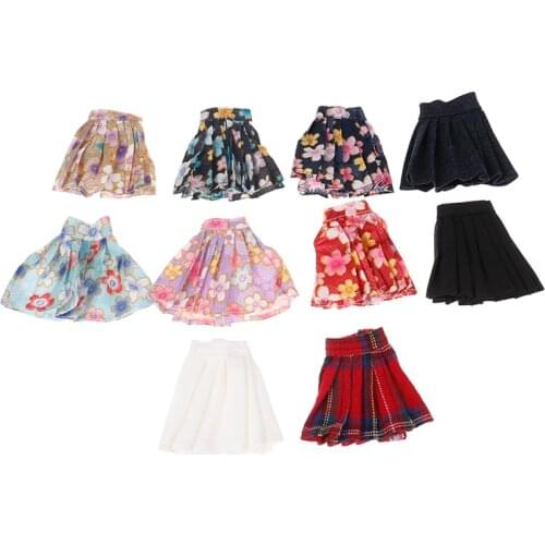 1/6 Dolls Accessories Base Doll Clothes For Barbie Doll Outfits Pleated Skirt Cosplay Students Skirts For Barbie Dollhouse