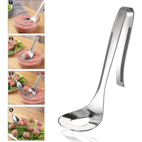 Non Stick Meatball Maker Stainless Steel Fish Beaf Meat Ball Spoon Mold For Kitchen Gadget DIY Meat Tools