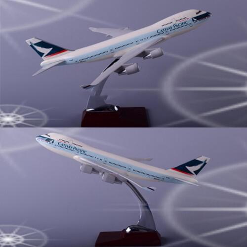 32CM 1:172 Scale Boeing B747 CATHAY PACIFIC Airlines B 747 airplane Aviation model w base alloy aircraft plane collectible