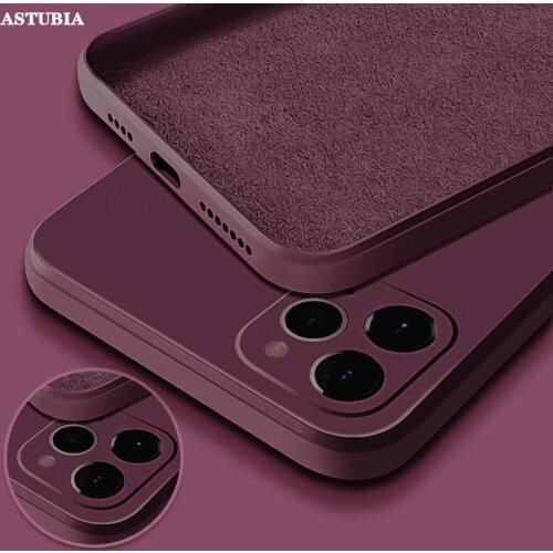 Official Square Liquid Silicone Case For iPhone 11 12 Pro Max Mini Full Protector Case For iPhone XS MAX XR X 7 8 PLUS SE2 Cover