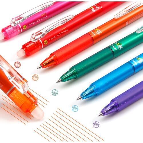 Pilot Frixion LFBK-23EF Gel Pen 0.5MM Fine Erasable Pen Retractable Color Pens Stationery Papelaria Caneta Gel School Supplies