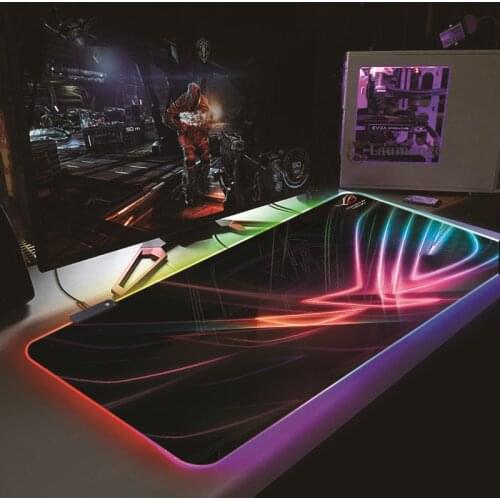 ASUSS Gaming Mouse Pad RGB USB LED Lights Extended Illuminated Keyboard Non-slip Blanket Mat 25x35cm 40x90cm