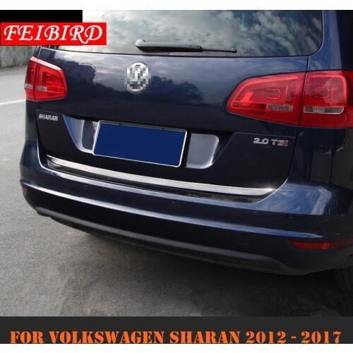 For Volkswagen Sharan 2012 2013 2014 2015 2016 2017 Rear Trunk Lid Cover Tailgate Trim Door Handle Boot Cover Trim Bright Silver