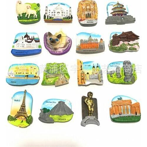 Mexico Germany Easter Island Belgium Urine Child France Siamese Cat Beijing Prague Hungary New Zealand Jordan Magnets Souvenirs