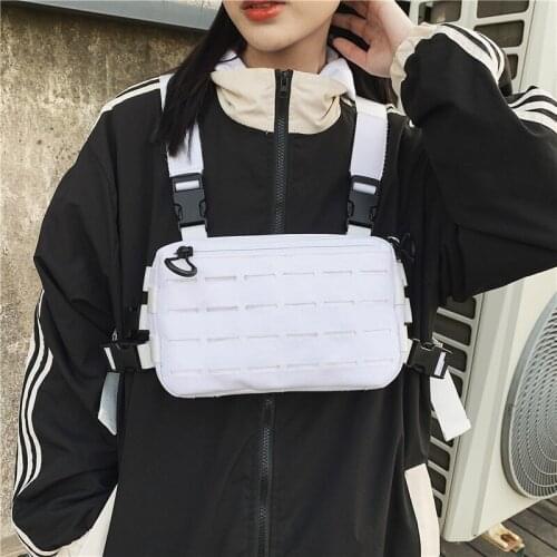 Fashion Womens Bag Hip Hop Chest Rigs Tactical Vest Streetwear Waist Bag For Women Chest Pack Cool