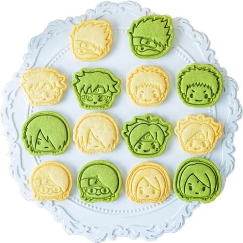 Naruto Cartoon Biscuit Mould Anime 3D Press Cut Cookie Mould DIY Household Baking Tool Birthday Christmas Party Cooking Supplies