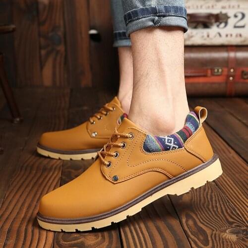 Men Shoes Autumn Winter Boots Retro Style Ankle Boots Lace Up Casual Boots High-top Shoes For Men Wear-resistant Zapatos Boots