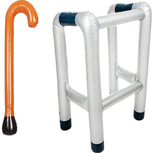 Inflatable Zimmer Frame Walking Stick Dress Up Funny Novelty Blow Up Prop Toy Accessory Inflatable Toys