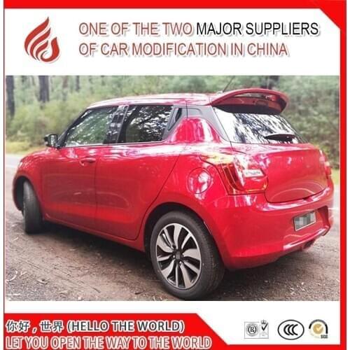 ABS black white primer unpainted color car rear roof spoiler for Swift 2018 spoiler