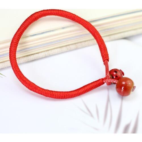 New Fashion Good Luck Red String Bracelets Woman Ceramic Beads Couple Bracelet Adjustable Bangles Lovers Wedding Jewelry Trinket