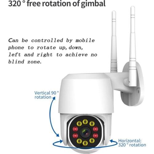 Cloud Storage Ourdoor Security Cctv Camera Night Vision Motion Detection Remote View 1080P PTZ Ip Camera EC101 Support Max 128Gb