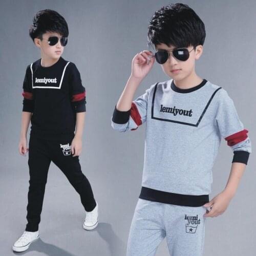 Boys Clothes Sport Suit Casual Boys Clothing Sets 2020 Autumn Letter Two Pieces Children Clothing Set Kids Tracksuit Clothes