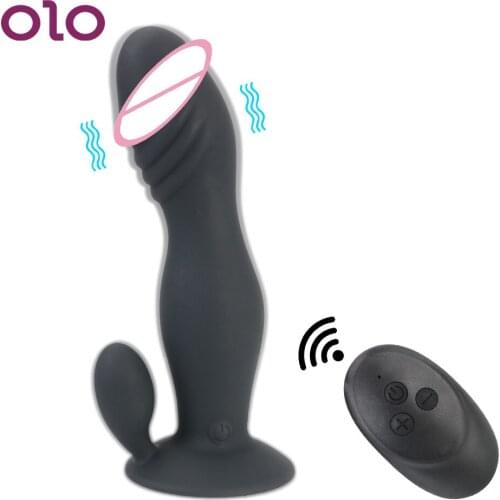 OLO 10 Speeds Butt Plug Prostate Massager Sex Toys For Women Men Anal Vibrator G-spot Stimulator Wireless Remote Control
