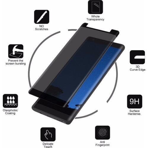 Full Screen Protector for Samsung Galaxy Note 8 3D Curved Edge 9H anti-Glare Tempered Glass Protective for Samsung Note 8 Glass
